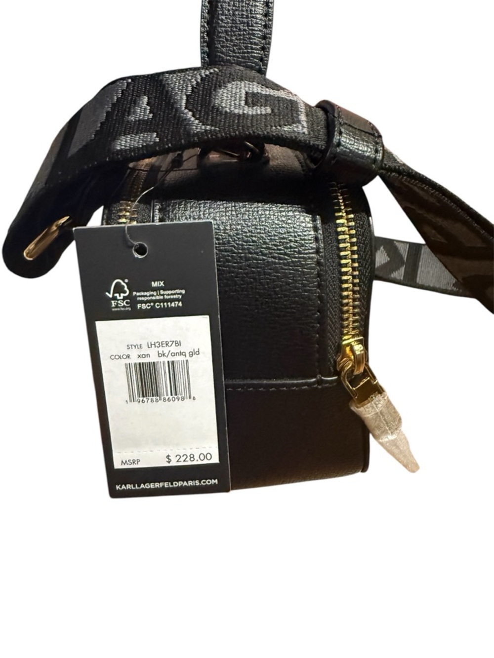 Karl Lagerfeld Paris Simone Leather Top Handle Camera Bag - Picture 6 of 9